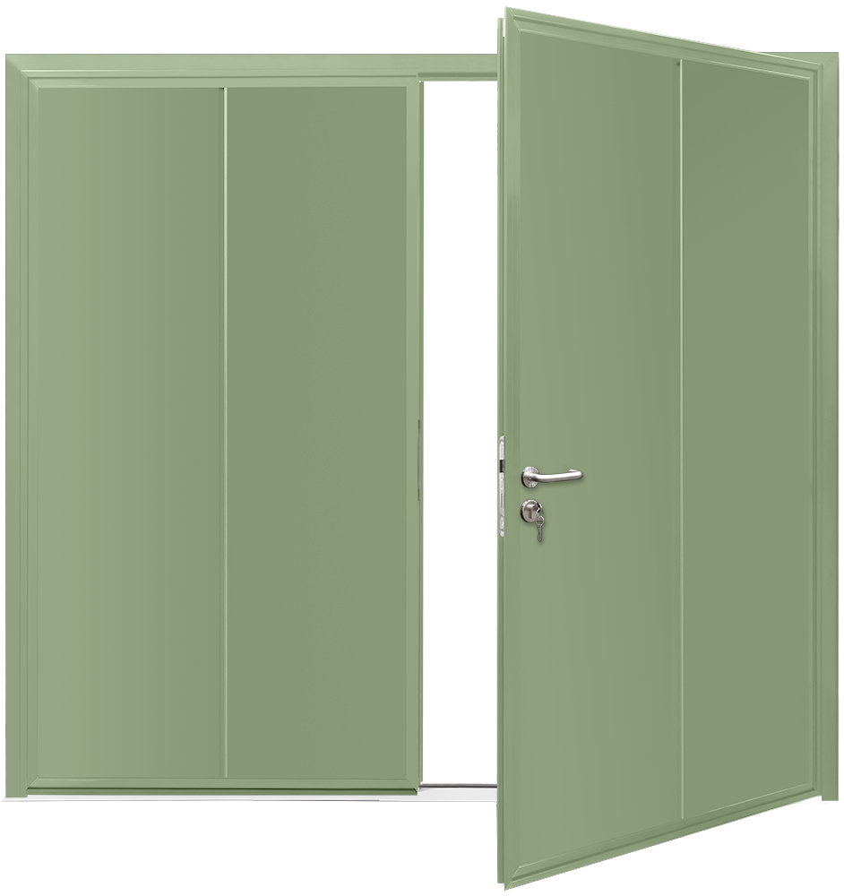 Car Teck Side Hinged Solid Vertical Smooth Sage Green RAL 130 60 10png