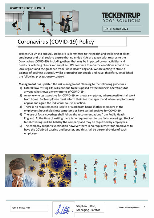 QM F MB017 04 Coronavirus Policy March 2024 cover